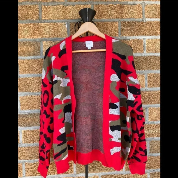 Sen cocoon camoflage open sweater m - Picture 15 of 15